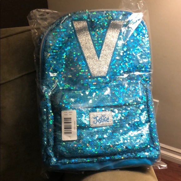 justice blue backpack